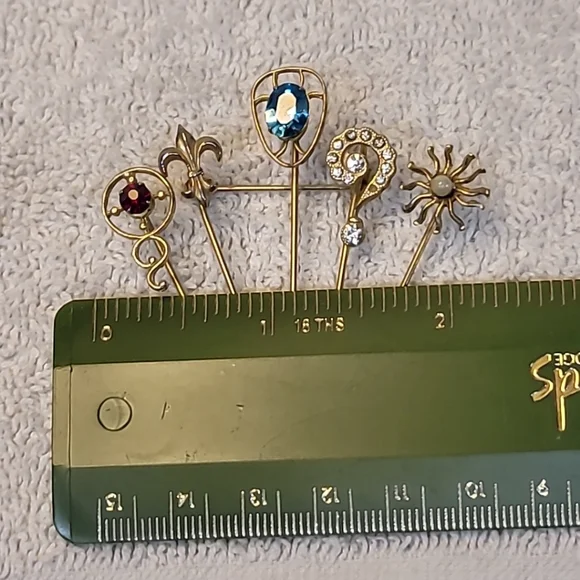 Vintage Unique Stick Pin Brooch Pin With Stones Vintage/Antique - Picture 7 of 7